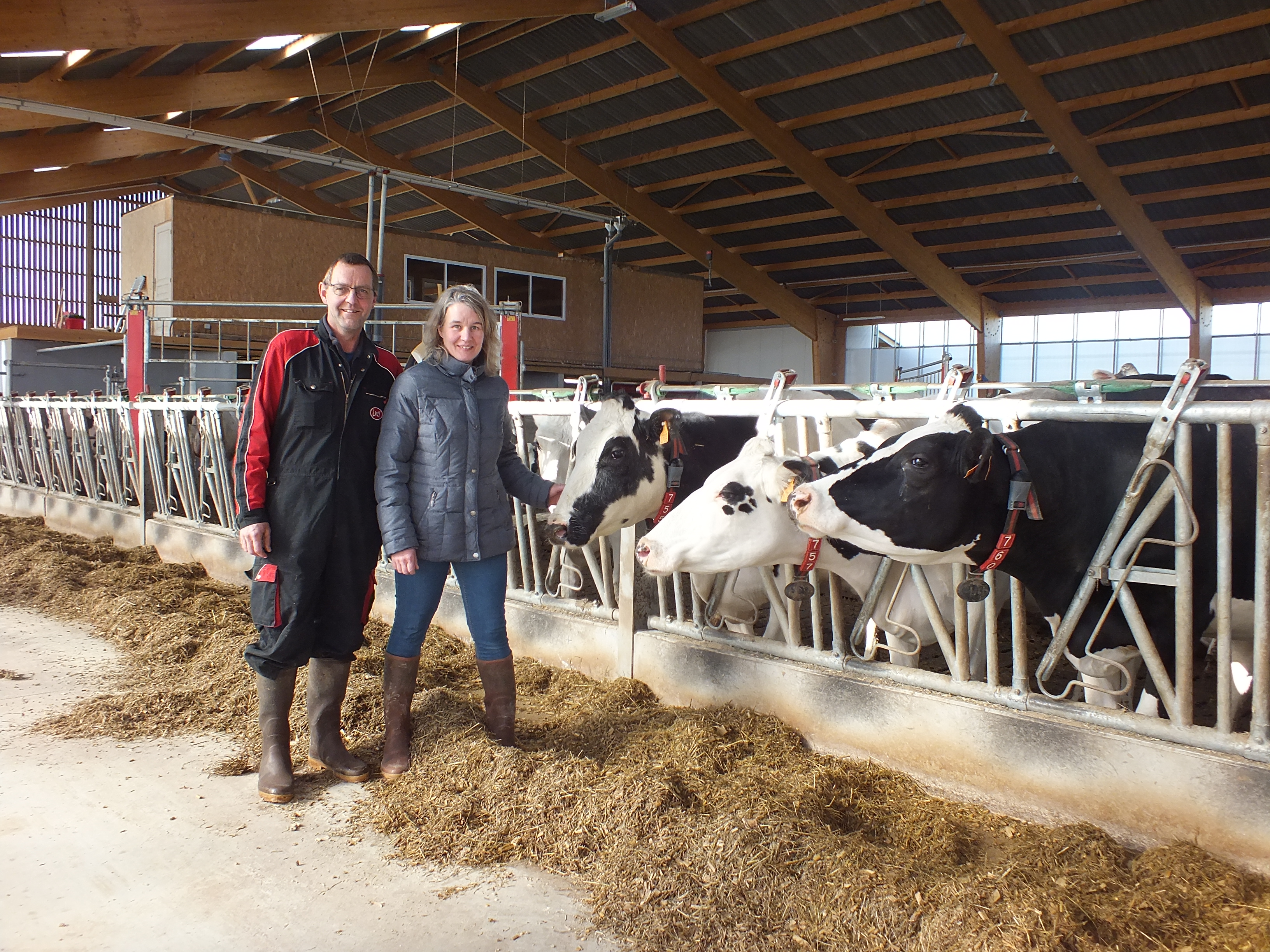 Barry et Judith Smits : « Nos vaches sont plus calmes et nous aussi » Photo : A.H.