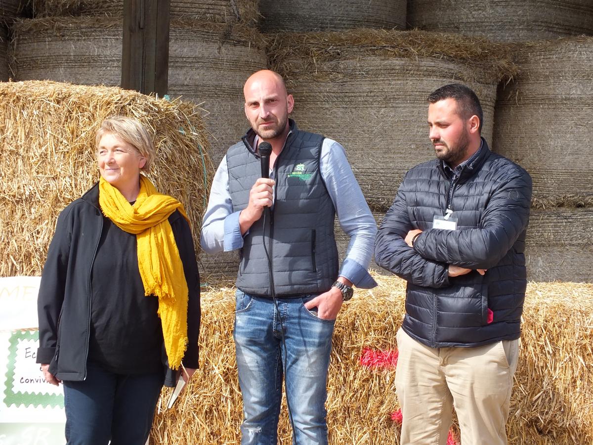 Christophe Haas, président du SR Grand Est, entouré de Nathalie Blandin, vice-présidente du SR Grand Est, et de Corentin Lochon, président du SR 51, organisateurs. Photos : A. H.