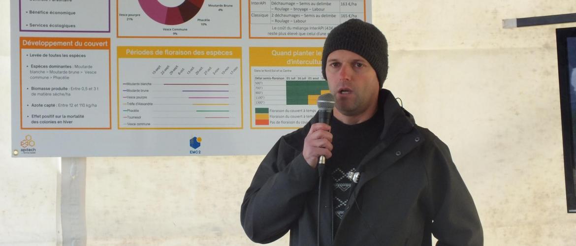 abrice Allier (Itsap) : « Les agriculteurs ont un rôle à jouer en apportant des ressources aux abeilles pour les aider à passer l’hiver». Photo : A.HUMBERTCLAUDE abrice Allier (Itsap) : « Les agriculteurs ont un rôle à jouer en apportant des ressources aux abeilles pour les aider à passer l’hiver». Photo : A.HUMBERTCLAUDE